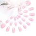 24PCs Flame Coffin Square Acrylic Press-On Nails | Pink Fire Glue-On Fingernails for Women & Girls | DIY Manicure Salon - Buy Online on SooperMarket.com