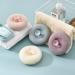 Suction Cup Massage Bath Sponge Set | Exfoliating Scrubbers for Body Cleaning | 3Pcs Bathroom Supplies in Blue, Beige, Pink & Purple - Buy Online on SooperMarket.com