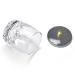 Crystal Disinfection Glass Cup Acrylic Liquid Dappen Dish with Stainless Steel Lid - Nail Art Glassware Tool HJ-NAPB028 - Buy Online on SooperMarket.com