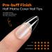Modelones 216 Piece Full Cover Nail Tips Set - Soft Gel & Pre-Buff PMMA Resin - 12 Sizes Medium Almond - Perfect for DIY Nail Art - Buy Online on SooperMarket.com