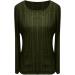 Buy Crochet Sweater for Women - Casual Solid Color Long Sleeve T-Shirt | Warm Autumn & Winter Fashion in Green - Buy Online on SooperMarket.com