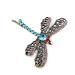 Vintage Rhinestone Dragonfly Hair Clips Set - Elegant Alloy Barrettes for Women - Buy Online on SooperMarket.com
