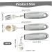 Adaptive Utensils Disability Aids 3PCS Stainless Steel Curved Cutlery Set with Mirror Polishing Bendable Design & Non-Slip Handles for Disabled Hands Flexible Tableware for Elderly & Patients - Buy Online on SooperMarket.com