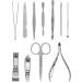 LaRoc 12pc Manicure & Pedicure Set - Nail Clippers Cuticle Remover - Luxurious Face Foot Hand Nail Care Kit - Pedicure Sets for Feet Mens Grooming Kits & Manicure Set for Women - Buy Online on SooperMarket.com