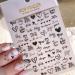 6 Sheets Heart Nail Art Stickers - 3D Self-Adhesive Valentine's Day Decals for Manicure Decoration - Buy Online on SooperMarket.com