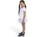 adidas Girls Short Sleeve Tee & French Terry Pleated Skort Set 6X - White | Shop Now - Buy Online on SooperMarket.com