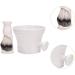 Magidal Cleaning Bowl & Razor Brush Set - Premium Hairdressing Tools Nylon Bristles Perfect Gift for Salon Professionals On-the-Go Shaving Mug in White - Buy Online on SooperMarket.com