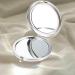 KALLORY Mini Rhinestone Compact Mirror - Double-Sided Hand Held Makeup Vanity Mirror for Women and Girls - Small Purse Mirror with Magnification - Silver - Buy Online on SooperMarket.com