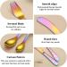 Evanda Rainbow Toddler Utensils Rainbow Titanium Coated 4 Pieces Stainless Steel Toddler Silverware Set Kids Utensils Forks and Spoons Mirror Polished Smooth Round Tableware and Dishwasher Safe 3.rainbow - Buy Online on SooperMarket.com