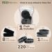 ECOHomes Hook and Loop Tape Set | Interlocking Fasteners for Sewing, Mounting & Fastening | Includes 1 Roll, 8 Strips, 220 Self Adhesive Dots | Black Fabric Tape - Buy Online on SooperMarket.com