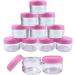Buy Beauticom 30 Pack Clear 30ml Round Jars with Pink Screw Cap - Ideal for DIY Lip Balm Creams Lotions & More - BPA Free International Shipping - Buy Online on SooperMarket.com