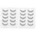 Beavorty 10 Pairs Short False Eyelashes Chemical Fiber Glue 3d Manual