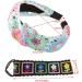 JSGHGDF Floral Knitted Headband for Women Stretch Turban Floral Crocheted Granny-square Ethnic Tie Head Wrap Headband Sun flower headband - Buy Online on SooperMarket.com
