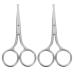 Healvian Rounded Tip Grooming Scissors Stainless Steel Facial Hair Scissors Safety Scissor for - Nose Eyebrows Eyelashes Moustache Nose Hair Scissors Nose Hair Trimmer Scissors for Men and Women