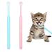 2 pieces of dog toothbrush 360-degree toothbrush made of soft silicone for pets dental care dental care for cats oral hygiene for pets deep cleaning set for the oral cavity (small)