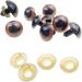 100PCS Brown Plastic Safety Eyes (18mm) for Bear Dolls, Stuffed Animals & Puppet Making - Buy Online on SooperMarket.com