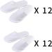 KRISMYA 24 Pairs Spa Slippers - Non-Slip Disposable Closed Toe Slippers for Men and Women | Ideal for Hotel, Home, Guest Use - White - Buy Online on SooperMarket.com