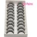 Clearance!Sumen 10 Pair Thick Long Black Cross False Eyelashes Makeup Eye Lash Extension - Buy Online on SooperMarket.com