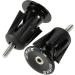 Wake Bar End Plugs - Bicycle Handlebar Caps for MTB, Road Bike, BMX - 2 Counts Rubber Sponge Aluminum - Black/Red/Gold/Blue/Gray - Buy Online on SooperMarket.com