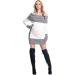 HAPPY MAMA Maternity Bardot Knitted Jumper Dress Pullover Sweater - White 16-18 - Buy Online on SooperMarket.com