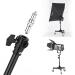 AMBITFUL 61-81cm/21-31.9 Professional Folding Floor Light Stand with Wheels - Buy Online on SooperMarket.com