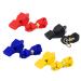 Yoezuo pipe with lanyard 4 pieces of colors plastic trill whistles sports pipes with adjustable and removable Lanyard for school sports football physical education (black red yellow blue)