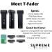 Supreme Trimmer Men's Trimmer & Foil Shaver Bundle - ST5220 T-Shaper Li + STF501 T-Fader Li in Red | Cordless Professional Clippers for Mustache, Beard, and Travel - Buy Online on SooperMarket.com