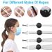 100 Pcs White Silicone Cord Locks for Masks - Adjustable Elastic Stopper for Drawstrings - Non-Slip Buckle for Adults and Kids - Buy Online on SooperMarket.com