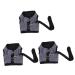 Minkissy 3pcs Bunny Vest Dress Small Animal Dress Hedgehog Clothes Guinea Pig Clothes Rabbit Rope Soft Ferrope Harness Guinea Pigs Harness Vest Guinea Pig Lead Vest Breate Size 3x3Pcs Gray Black 3 pieces