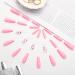 Aksod Pink Gradient Press on Nails with Butterfly Glitter Long Square Coffin False Nails for Women and Girls - Buy Online on SooperMarket.com