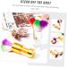 Mikinona 1pc Dust Brush Nail Art Brush Tool Nail Cleaning Gadget Powder Cleaner Nail Scrubbing Brush Manicure Supplies Powder Brush Cleaner Fake Hair Edges Acrylic Nail Brush Nylon Wool 11.5x6cm Golden - Buy Online on SooperMarket.com