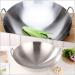 DELURA Japanese Wok Chinese Cooking Pot Kitchen Frying Pan Stainless Steel Pan Cooking Pan with Handle Frying Pan Wok Pan Stainless Steel Cooking Utensils (Color : Silver Size : 32X32CM) 32X32CM Silver - Buy Online on SooperMarket.com