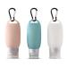 Besylo travel bottles silicone travel bottles silicone refillable travel bottles with carabiners for travel outdoor activities school (3 pieces multicolored 60ml)