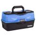 Flambeau Outdoors 6383FB 3-Tray Classic Tray Tackle Box, Portable Tackle Organizer, Frost Blue/Black