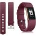 Tobfit Sport Bands for Fitbit Charge 2 - 4 Pack Replacement Wristbands (Black, Rose Gold, Wine Red, Blue) - Women Men Small/Large - Buy Online on SooperMarket.com