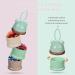 2pcs Liwein Milk Powder Dispenser Pot for Travel Feeding - Brown+Pink - Buy Online on SooperMarket.com
