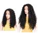 HBINGBING 26 Long Curly Black Lace Front Wig for Women - Synthetic Braided Wigs with Baby Hair - Perfect for African American Styles - Buy Online on SooperMarket.com