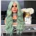 BGHJUE African Wig - Big Green Wave Lace Front Human Hair Wig | Pre Plucked Brazilian Straight Wig with Baby Hair - Buy Online on SooperMarket.com