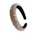 Crystal Diamond Headband for Women Fashionable Handmade Wide Hair Hoops Beaded Bling HairBand Hair Accessories Pearl headdress