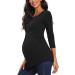 Love2Mi Maternity Nursing Shirt - Layered Wrap Design, Black - Size M - Buy Online on SooperMarket.com