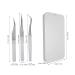 Premium Eyelash Extension Tweezers Set - 3-Part Silver Dolphin Tool for Perfect Fans - Buy Online on SooperMarket.com