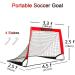 L RUNNZER Portable Soccer Goal  Pop Up Soccer Goal Net for Backyard  Set of 2 with Portable Carrying Case Red 4x3 FT - Buy Online on SooperMarket.com