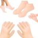 LINXINS 2 Pairs Pedicure Silicone Socks & Gloves Silicone Socks for Cracked Feet Women Foot SPA Pedicure Silicone Socks for Repairing Dry Feet Cracked Heels and Softening Rough Skin