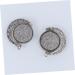 20 pcs Round Bezel Accessory with Pendants Trays Rotate Double-sided Pendant Trinket Keychain Alloy 2.5X2.5cmx2pcs As Shownx2pcs - Buy Online on SooperMarket.com