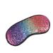 Zeiwohndc Women Girls Sweet Glitter Sequins Sleeping Eye Mask Gradient Rainbow Colorful Blindfold Travel Elastic Eyeshade Cover Eyepatch