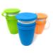 Custom Replacement Silicon Lids Compatible For All Munchkin Miracle 360 Cups. More Color Combinations Available. Set Of Three In Blue  Green & Orange. Blue+Green+Orange