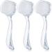 3 Pieces Face Brush Cleansing Manual Acrylic Handle Facial Scrubbers Soft Bristle Exfoliator Cleaner Brush Scrub Exfoliating Facial Brush for Face Care Makeup Skincare Removal (Transparent)