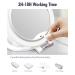 10X 1X Double Sided Magnifying Makeup Vanity Mirror | Rechargeable Lighted Mirror with 3 Color Settings | Adjustable Rotation LED Desk Mirror - White - Buy Online on SooperMarket.com