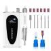 MelodySusie Professional Rechargeable 35000RPM Nail Drill, Cordless Portable Electric E File for Acrylic Gel Nails, Manicure Pedicure Shape Carve Tools with Low Noise Low Heat, Sparkle Plus (White)