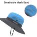 NPQQUAN Sun Hat for Women Men - 2 PCS Wide Brim UPF 50+ Fishing Bucket Beach Hats with Ponytail Hole - Pink/Grey - Buy Online on SooperMarket.com